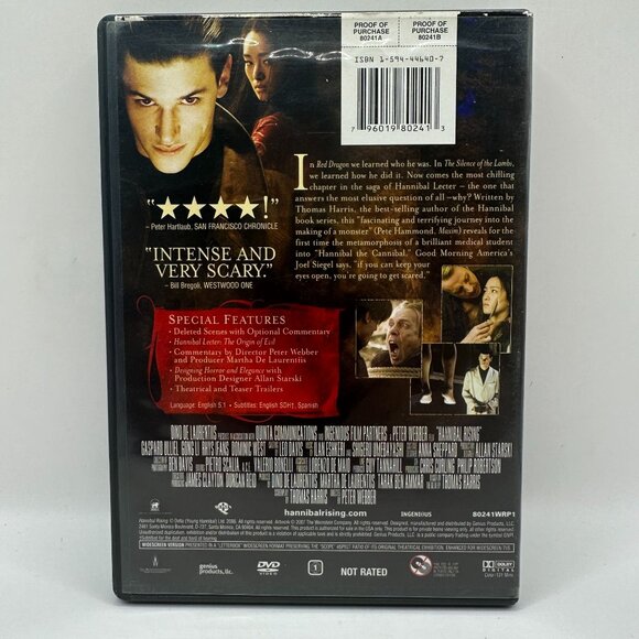 Hannibal Rising Unrated Widescreen Edition DVD - Picture 2 of 3